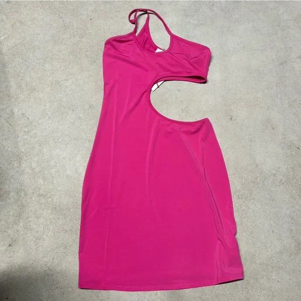 NWT Solid & Striped Brooklyn Dress Hibiscus Pink Stretchy Cutout Size XS - Image 3