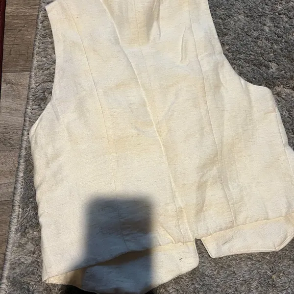 NWT Monteau linen‎ blend vest top small - Image 5