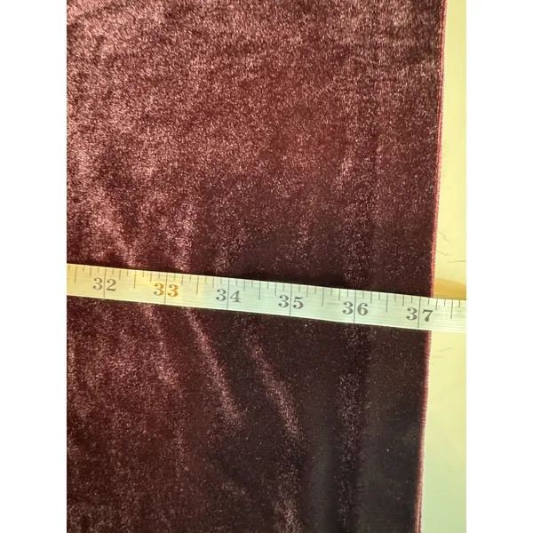 French Connection Burgundy Velvet Maxi Skirt L Made in USA 90s Y2K Column - Image 6