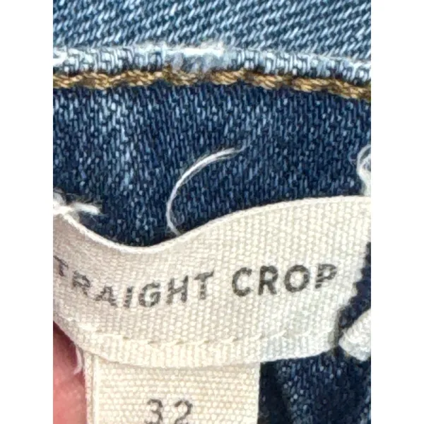 Madewell Straight Crop Jeans Medium Wash Distressed High Rise Size 32 - Image 4