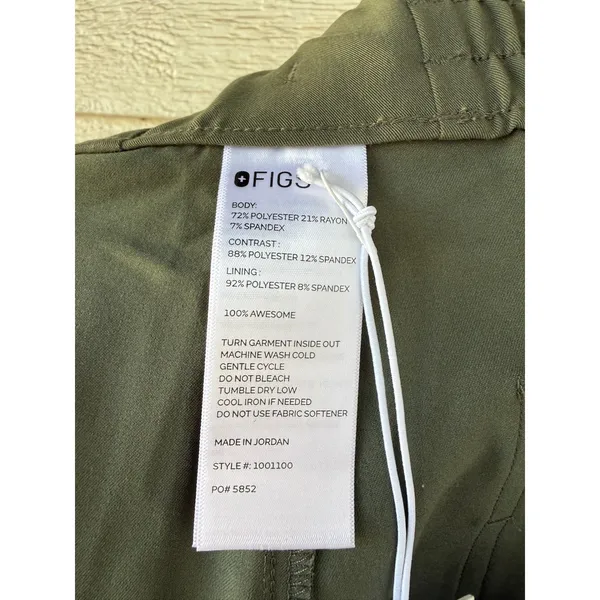 FIGS Women Relaxed Uman Jogger Scrub Pants Olive Green High Waisted Size XXL NWT - Image 8