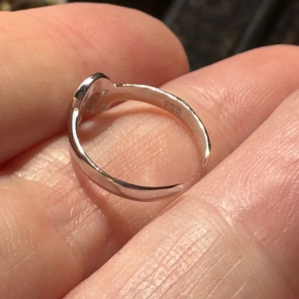 Horse Shoe CZ Sterling Silver Toe Ring Silver - Image 4