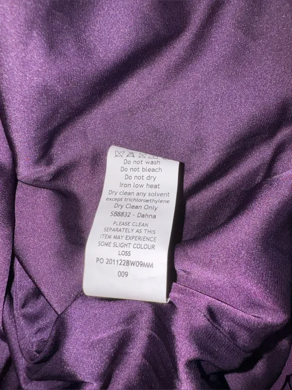 NEW House Of CB Dahna Corset Long Sleeve Purple Velvet Dress Sz XS - Image 9