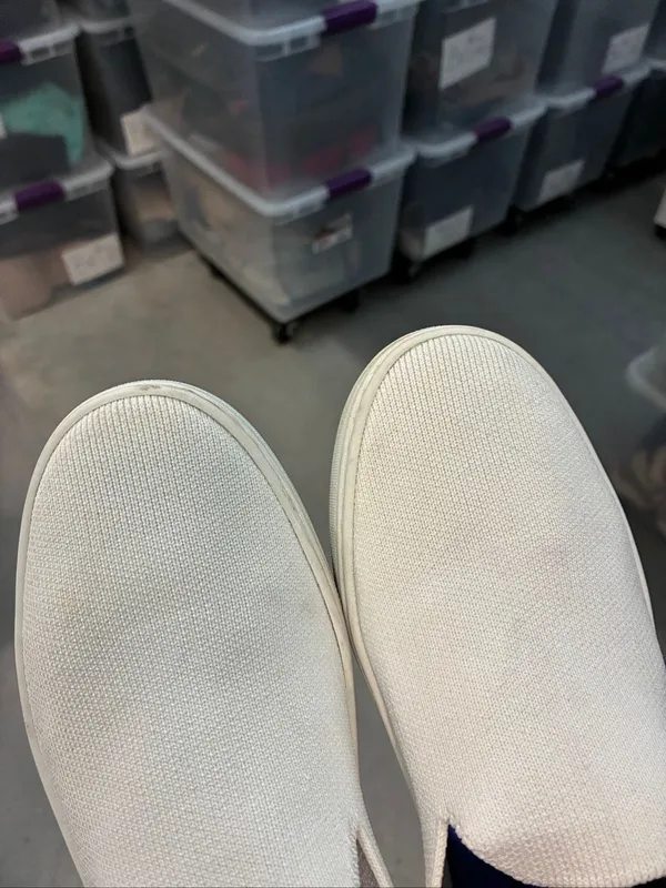Rothy’s white knit slip on sneakers women’s size 6 ￼￼ - Image 9