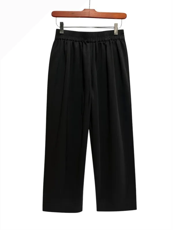 Madewell Black Wide Leg Linen Blend Pants Size 2 - Image 2