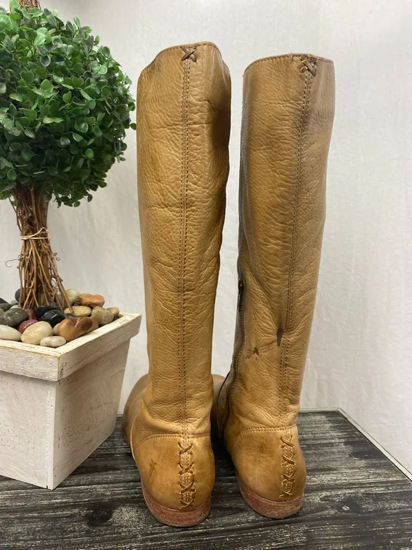 Frye Tan Leather Knee High Boots 7.5 - Image 7