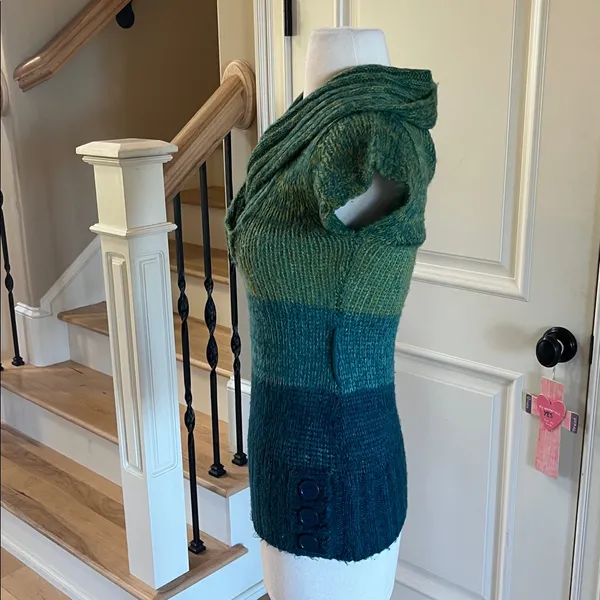 Colorblock Multicolor Green Mod Sweater - Image 6
