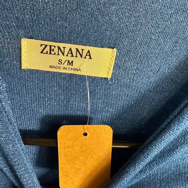 Zenana B10. crop sweater in blue - Image 2