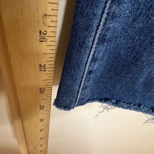 Hidden Jeans Women High Rise Flare Front Slit Hem Denim Blue Size 30 - Image 7