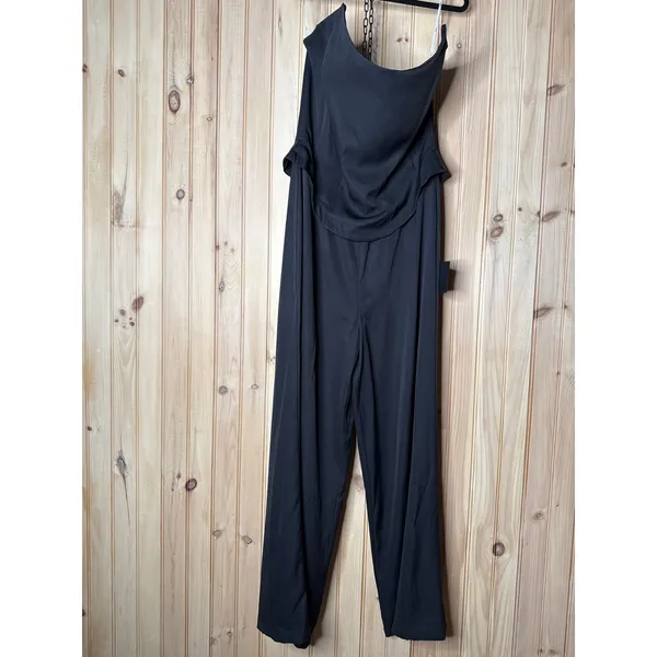 NWT Lulus Jumpsuit Polished Charisma Black Strapless Jumpsuit Party Cocktail XL - Image 2
