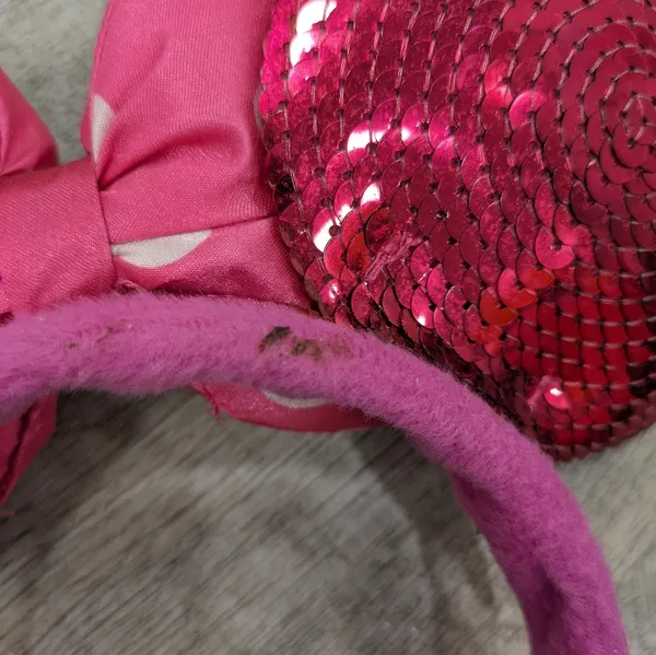 Disney Parks Pink Sequin Minnie Mouse Disney Ears Headband - Image 3