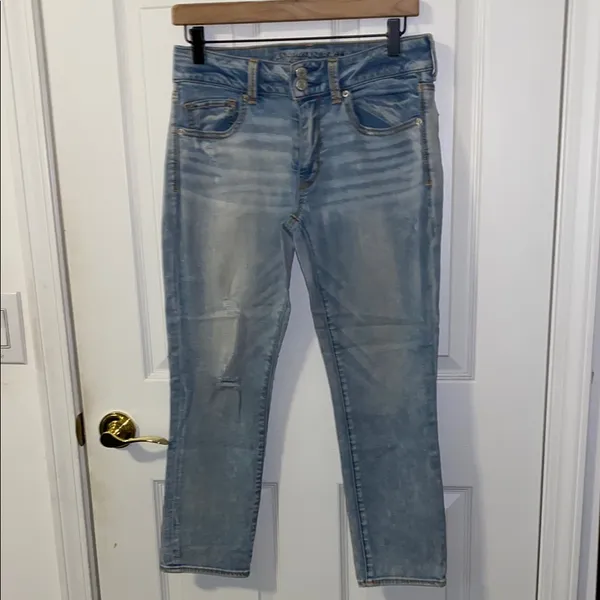 American Eagle Outfitters Artist Crop Super Stretch Jeans Size 8 - Image 2
