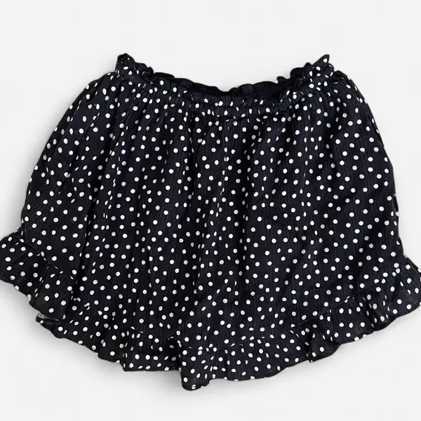 Free People Ellia Printed Mini Skirt in Black Polka Dots XS - Image 7