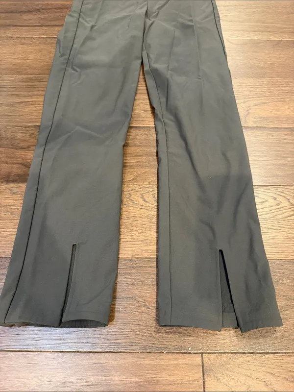 Athleta Stellar Straight Leg Pants Womens Size 0 Gray Front Hem Slit - C61-127 - Image 2