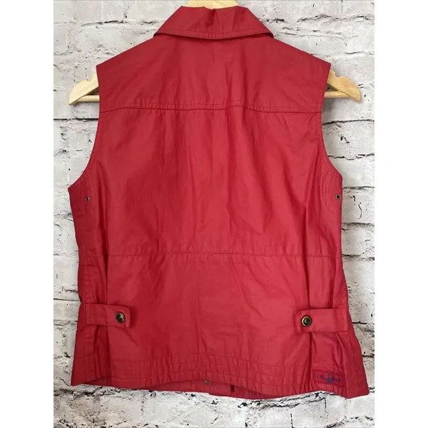 Ralph Lauren Naval Supply‎ Company Red Cotton Vest Snap Womens XS P - Image 6