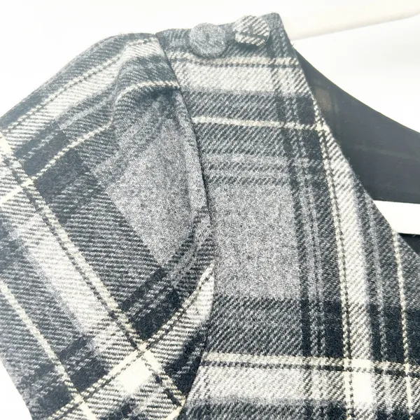 Gap‎ Womens Y2K Fall Preppy Dark Academia Plaid Wool Blend Shift Dress Size 6 - Image 2