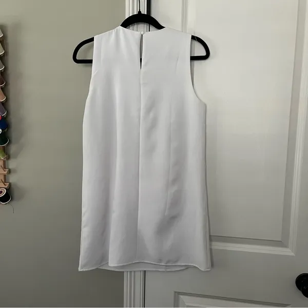 White TCEC Rhinestone Bow Mini Dress - Image 5
