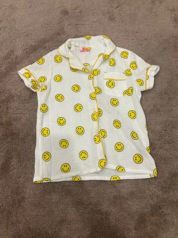 Sassy Shortcake Smiley Dreams Pajama Set Small Preppy Yellow - Image 5