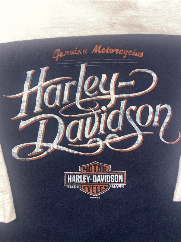 Harley-Davidson black and Cream Raglan Graphic Tee - Image 3