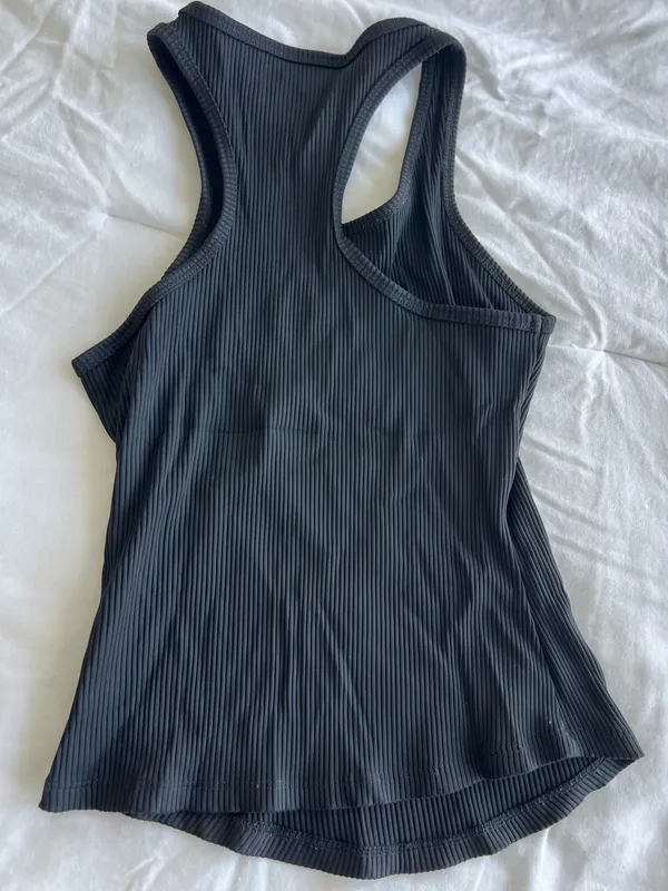 Year of Ours Black Ribbed Racerback Tank Top - Image 3
