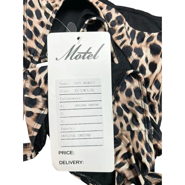 Motel Lucy One Piece Swimsuit in Original Cheetah Size Small NWT - Image 5