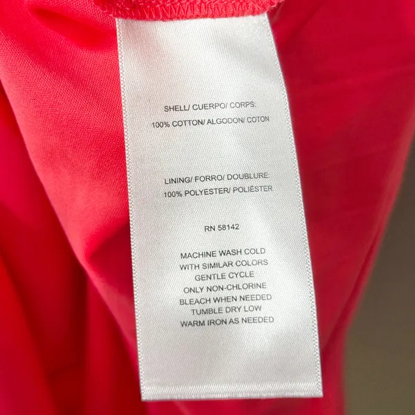 NWT Maggy London Embroidered Eyelet Flutter Sleeves Midi Dress Coral Pink Size 4 - Image 8