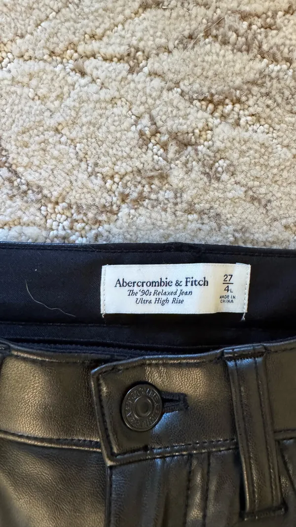 Abercrombie and fitch Black Leather Pants - Image 7