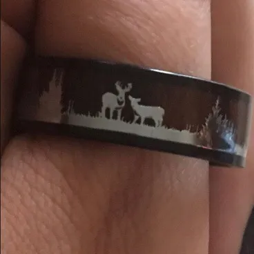 Deer Ring Sz 6 Black - Image 2