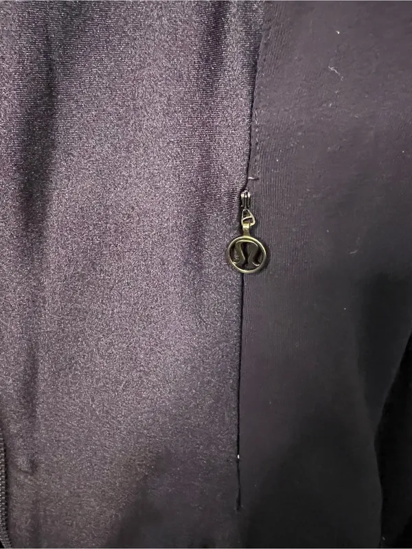Lululemon Emerge Renewed Purple Asymmetrical Zip Up Athletic Jacket - Image 3