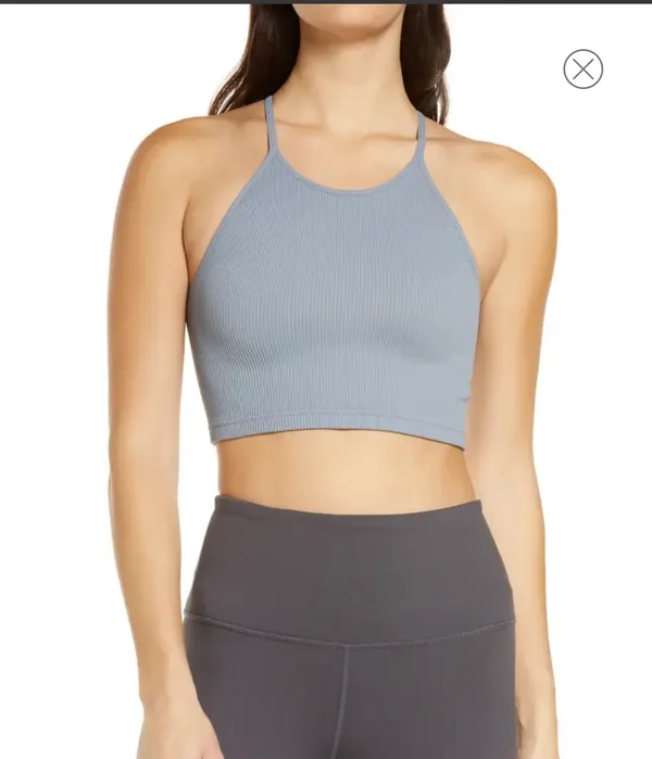 Free People Movement XS/SM Cropped Run Tank Stormy Sea BNWTS - Image 3
