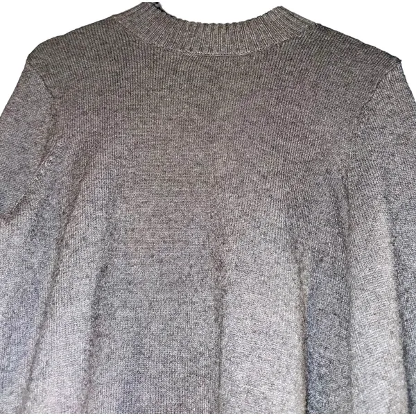 Allison Joy Gray Long Split‎ Tie Bell Sleeve Sweater Women Sz Large Feminine Bow - Image 3