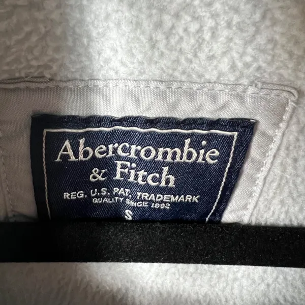 Abercrombie & Fitch Asymmetrical Quilted Pocket Quarter Snap Up‎ Fleece small - Image 6