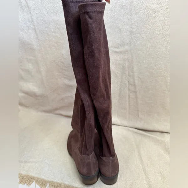 Lucky Brand Women's Brown Suede Calypso Over the Knee Boots Size 5.5M 36 - Image 8