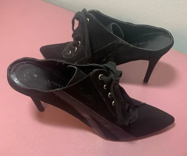 Witchy Boots Size 9 Ladies Wild Diva Lace Up 4” Heels - Image 4