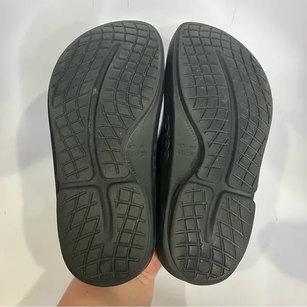 Oofos ooahh slides recovery shoes black comfort Shoes unisex sizing women’s 7‎ - Image 7