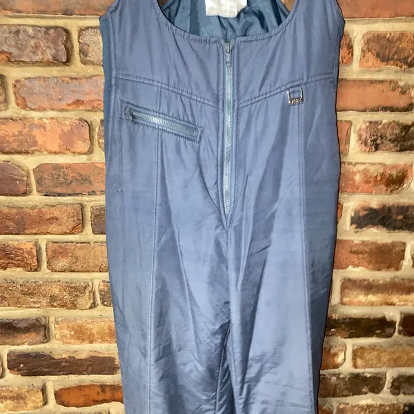 FERA Vintage Gray Insulated Winter Snow Bibs Snow Suit Women's Size 14 - Image 3