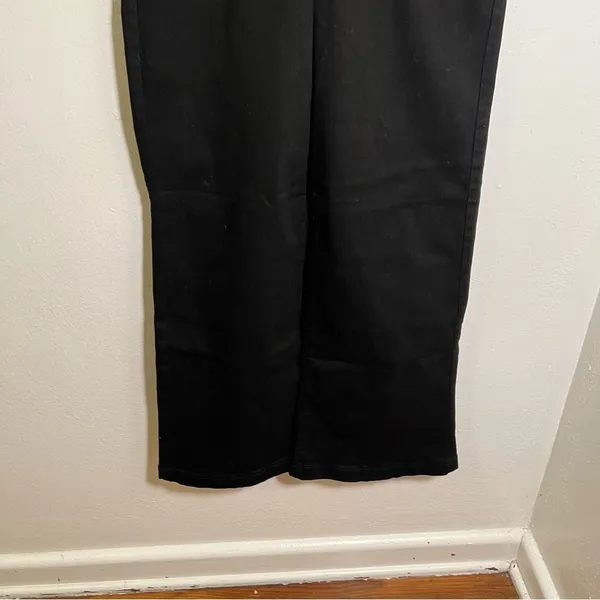 Roswear Women's Sz Medium Wide Leg High Waisted Jeans Black Three Button Stretch - Image 4