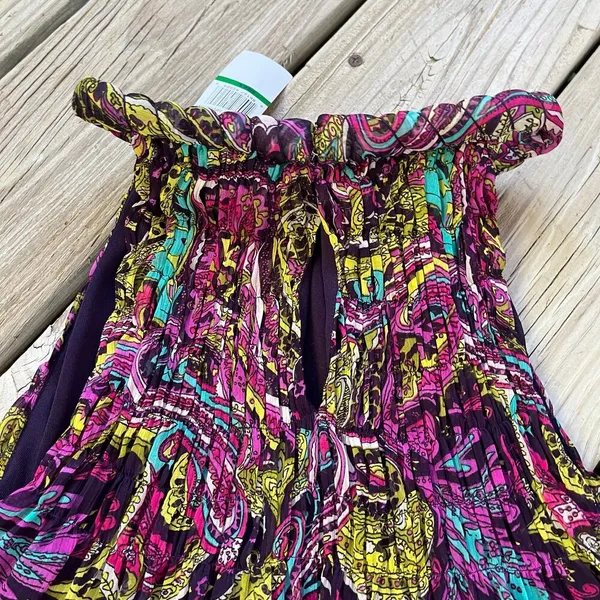 One World Women's Colorful Rope Neck Sleeveless Shift Dress Size L. NEW - Image 4