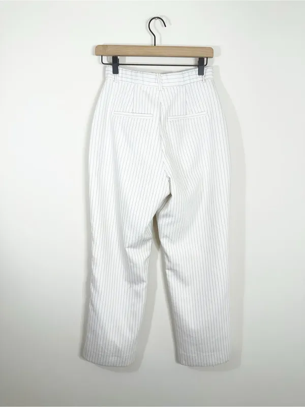 Abercrombie and Fitch SHORT Sloane Tailored Pant Trousers White Pinstripe 27/4 - Image 5