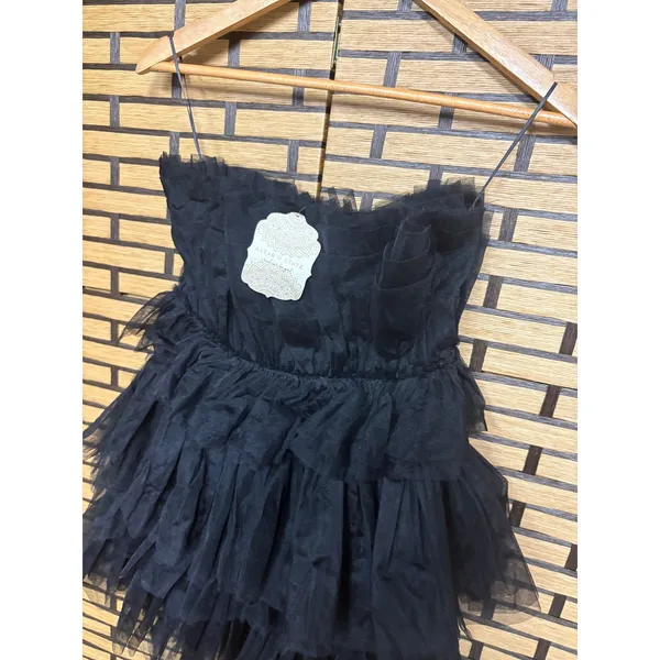 Altar'd State Black‎ Ruffle Mini Dress Size XS - Image 3