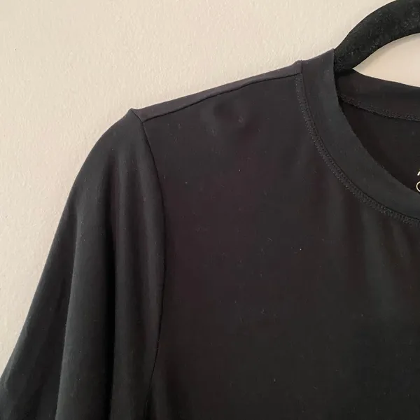 Aday Black Essentialist Short Sleeve T-Shirt Stretchy Oversized Women size Small - Image 4