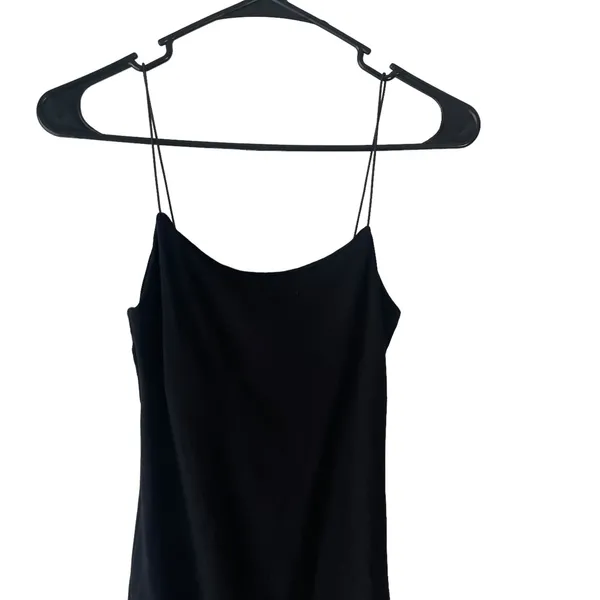 Zara Women's Size Medium Black Slip Little Black Dress‎ Mini Dress - Image 2