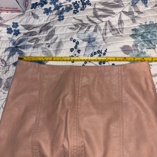 Free People Faux Suede Pink Skirt - Image 9