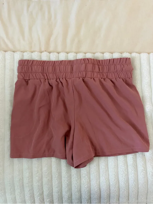 BearPaw Dusty Rose Athletic Elastic Waist Shorts with Belt - Image 5