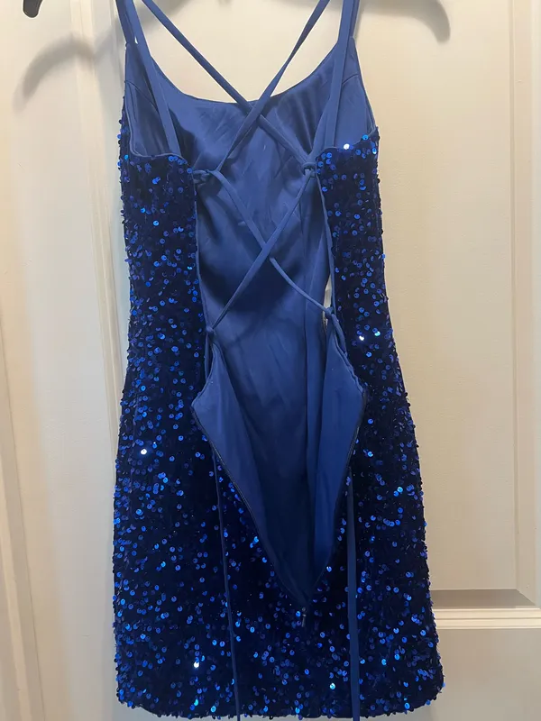 Amazon Blue Sequence Dress - Image 3