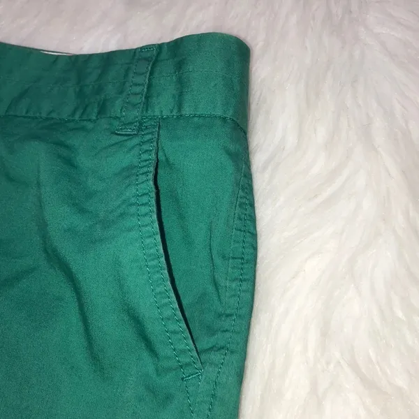 J Crew size 10 green cotton chinos summer shorts - Image 6