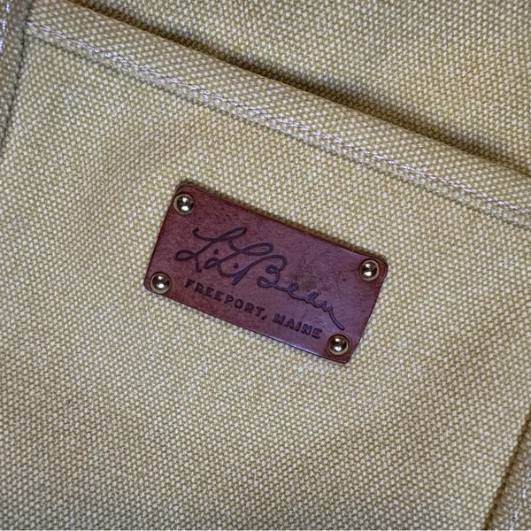 VTG L. L. Bean Boat & Tote Golden Butter Yellow Heavy Duty Canvas XL - HTF - Image 2