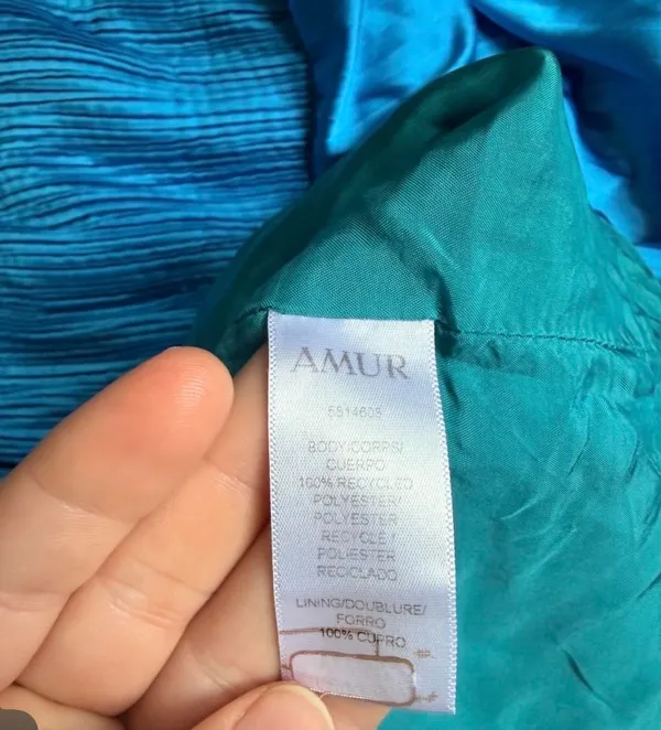 Amur Strapless Blue Midi Dress - Image 4