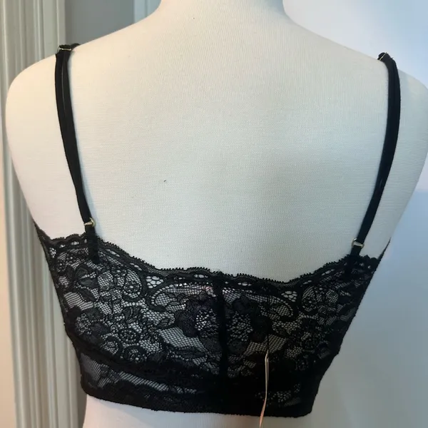 Victoria's Secret NWT black bralette/lace cami size Small - Image 5