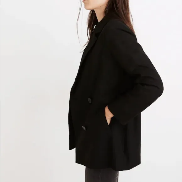 Madewell Caldwell Double-Breasted Blazer Black Small - Image 5
